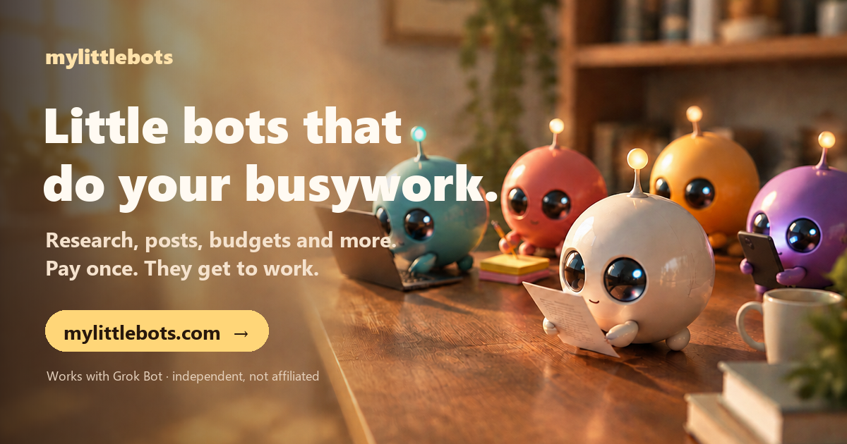 My Little Bots — Website preview